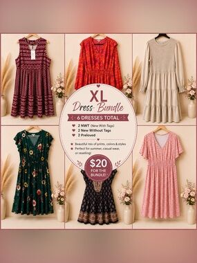 XL Dress Bundle - Mixed Colors & Designs - *Includes 1 Accesory* Box 1